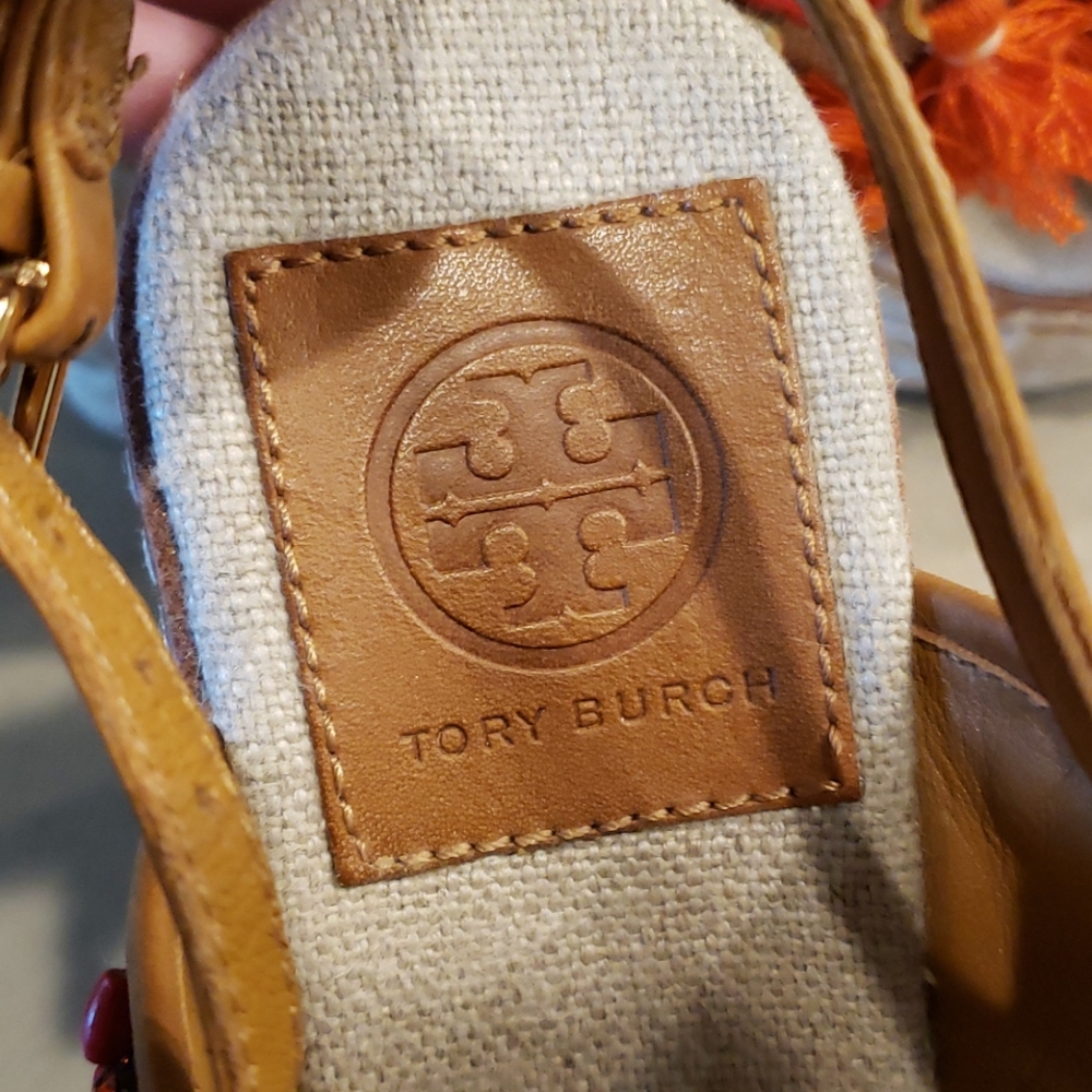 Tory Burch Niyah Espadrille Bohemain Wedge 6.5 - Picture 9 of 10
